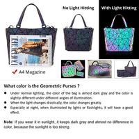 LOVEVOOK Ensemble de sacs à main de luxe de créateur, sacs à main géométriques lumineux réfléchissants, sacs à main et portefeuilles géométriques pour femmes