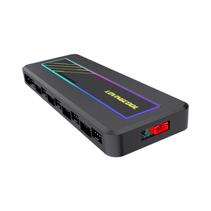 Lovingtcool Nouveau Produit Vente Chaude <span class=keywords><strong>Hub</strong></span> <span class=keywords><strong>ARGB</strong></span> Magnétique 1 à 10 Ports pour Ventilateurs de Boîtier PC Blanc Noir <span class=keywords><strong>PWM</strong></span> - Product Image 3