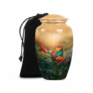 Urnas de cremación para adultos de latón de hermoso diseño para cenizas, urnas hechas a mano, urnas funerarias, urnas de entierro, urnas conmemorativas humanas - Product Image 1