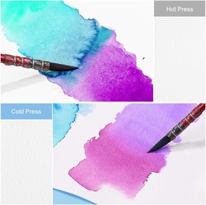 XinyiArt 100% Coton, Bloc de papier <span class=keywords><strong>aquarelle</strong></span> pour artiste, 24 feuilles, 300 g/m², <span class=keywords><strong>Bleu</strong></span>, pour peinture et <span class=keywords><strong>dessin</strong></span>, journal, papier à pression froide - Product Image 3