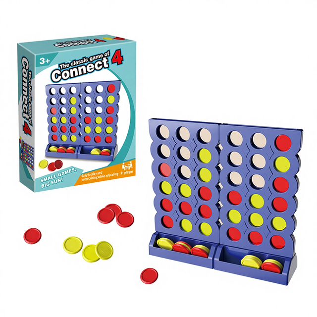 Classic Connect Four-Large Size Plastic Board Game 4 in a Row Strategy Set for Family Kids Adults