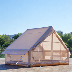 Tente de camping gonflable portable pour 2-3 personnes, maison de type cabine, 4 saisons, Oxford imperméable avec fenêtres et porte en maille pour une utilisation en extérieur - Product Image 2