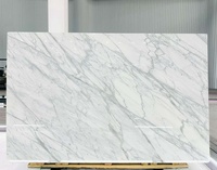 Dalle de marbre poli Carrara Snow White avec veines grises douces pour murs intérieurs, sols, îlots de cuisine, plans de travail de salle de bain, décoration de villas et hôtels