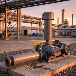 Taiwan Design High Pressure Industrial Roots <b>Blower</b> Three Lobe Cast Iron Electric AC Motor Low Noise High Efficiency - Product Image 3