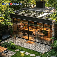 RICHOCEAN Solarium d'usine chinoise, véranda fermée, serre quatre saisons, jardins d'hiver en aluminium, maison en verre