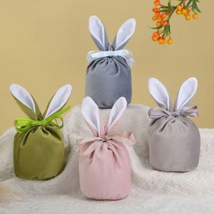 Bolsas de Regalo de Terciopelo con Orejas de Conejo para Pascua y Bodas, Populares, Reciclables - Product Image 4