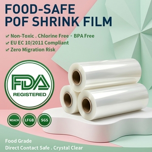 Pellicola Termoretraibile POF per Uso Medico Certificata CE Standard UE, Alta Trasparenza e Resistenza alla Trazione per Confezioni Farmaceutiche - Product Image 1