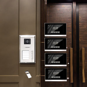 Top Quality Luxury <strong>Home</strong> Multiroom Multifunction Interphone Security <strong>Intercom</strong> <strong>System</strong> <strong>4</strong> Monitors Video Doorphone - Product Image 1