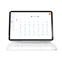 Beelan Keyboard Case Magnetik Nirkabel Berkualitas Tinggi 12.9 Inci dengan Touchpad Pintar dan Lampu Latar, Desain Ambidextrous USB-C untuk iPad Pro