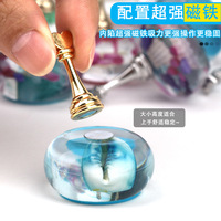 Vente en gros de présentoir magnétique pour ongles de style océan, embouts d'entraînement, base en cristal, nail art, présentoir