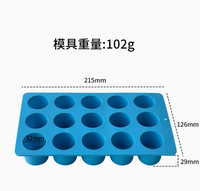 Moule à mousse en silicone de qualité alimentaire, réutilisable, rond, à cavités profondes, pour la fabrication de glaçons, de chocolats faits maison et de desserts