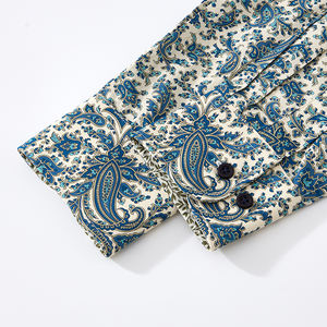 Chemise boutonnée décontractée pour homme de qualité supérieure, 100% coton, tissu popeline imprimé numériquement, respectueux de l'environnement, logo personnalisé - Product Image 4