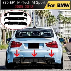 สปอยเลอร์กันชนหลังทรง M-Tech M Sport สำหรับ E90 E91 ปี 2005 ถึง 2012 ชุดแต่งดิฟฟิวเซอร์ล่าง ป้องกันการกระแทก อะไหล่ตกแต่งรถยนต์ - Product Image 1