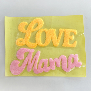 NEW Day Holiday Logo Custom Wholesale <strong>Mama</strong> Chenille Fur Fluffy Patch Dtf Heat Transfer Fluffy Patches Iron on for Clothes <strong>Hoodie</strong> - Product Image 1