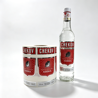 Venta Directa de Fábrica, Etiquetas Adhesivas de Vinilo Personalizadas, Impermeables, con Impresión CMYK, para Envasado de Botellas de Vodka y Tequila