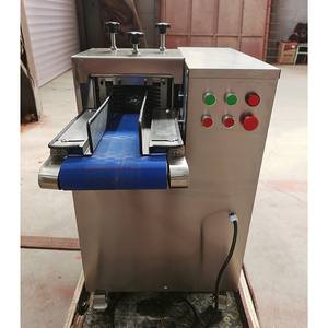 Machine à découper la viande fraîche sur convoyeur automatique, trancheuse à cubes de poulet et de bœuf commerciale - Product Image 3