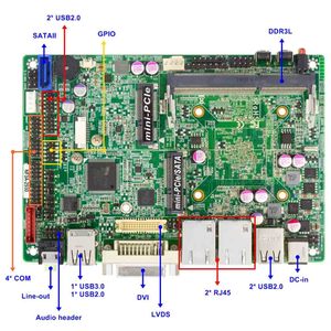 For Jetway JNF3A Series 3.5 SBC SoC Processor, DDR3L up to 4GB/8GB, 1* SATA, 1*mSATA, 1* Full Size Mini-PCIe - Product Image 6