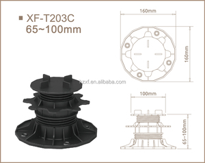 Le piastrelle rialzate ad alto carico 3 "-4" supportano i piedistalli in marmo di plastica XF-T203C 65-100mm - Product Image 2