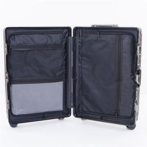 Aluminum Frame Trolley Case 20 Inch Carry On 24 Inch Luggage 26 Inch With Combination <b>Lock</b> Travel <b>Suitcase</b> Unisex Spinner Wheels - Product Image 4