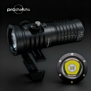 Lampe de plongée portable rechargeable PROZHAOZHU D40M SBT90 6000 Lumens en alliage d'aluminium, étanche IP68, 150M sous l'eau, pour la plongée en grotte et en nacelle - Product Image 1
