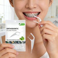 Fil dentaire orthodontique pour appareils dentaires, conception spéciale, matériau en nylon de qualité alimentaire, hygiène buccale et nettoyage des dents, bâtonnets de fil dentaire