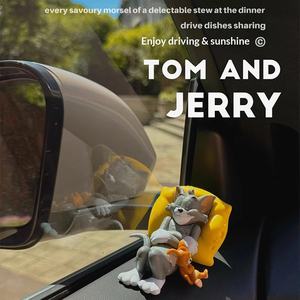 Decoración de Coche de <span class=keywords><strong>Tom</strong></span> <span class=keywords><strong>y</strong></span> <span class=keywords><strong>Jerry</strong></span>, Muñeco de Escritorio Adorable para Decoración Interior de Coche, Suministros para Consola Central - Product Image 2