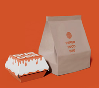 Caja de papel de embalaje de hamburguesa de perro caliente de grado alimenticio para llevar personalizada