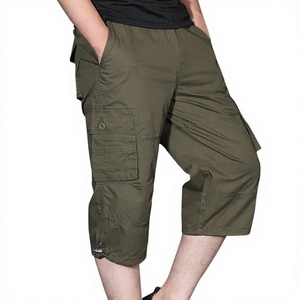 Wholesale OEM Custom <b>Men's</b> Capri Long Elastic <b>Cargo</b> <b>Shorts</b> Below Knee <b>Shorts</b> <b>3</b>/<b>4</b> Cotton <b>Cargo</b> Casual <b>Shorts</b> with Multi-Pockets - Product Image 4