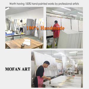 Bắc Âu núi Chân Trời tường nghệ thuật trừu tượng hiện đại vải sơn áp phích vàng mặt trời hình ảnh cho phòng khách trang trí treo - Product Image 5