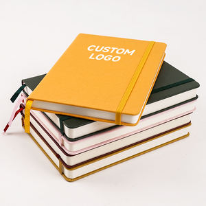 Logotipo personalizado pu correa de cuero escuela escritura cuaderno línea horizontal Oficina papelería Universidad gobernado libreta planificador diario - Product Image 1