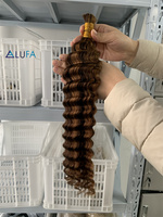 DX536 Brillant Piano Couleur Blonde 613/27 4 # Boho Tresses Cheveux Humains Lâche Vague Profonde Extensions En Vrac Tressage Bundles Prix Usine