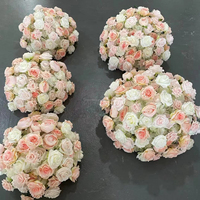 BF-FB15 Boule de fleurs en soie rose fuchsia moderne et personnalisable de 30 cm/80 cm, centre de table de mariage