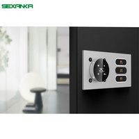 Contrôleur de température intelligent pour la maison connectée SEXANKA OEM ODM KNX EIB RS485, interrupteur mural en aluminium avec bouton poussoir