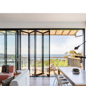 モダンデザイン防音折りたたみ仕切りスライド壁無料サンプル操作可能可動ドアオフィス用ガラス繊維スクリーン外装 - Product Image 3