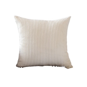 Solid Soft Textured Corduroy <strong>Cushion</strong> Cover <strong>Striped</strong> Throw Pillows Cases Plain Farmhouse Pillow Covers for Home Hotel Hospital Use - Product Image 5