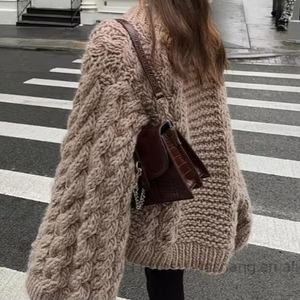 Pull en tricot à col rond et manches longues pour femme, best-seller, tendance, coupe ample - Product Image 5