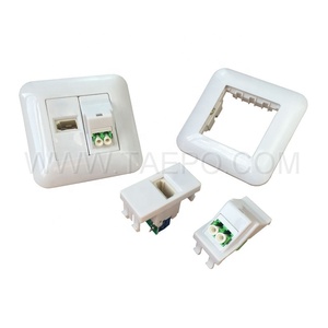 FTTH纤维壁插座面板<span class=keywords><strong>LC</strong></span> APC双工英国插座混合免费样品工厂价格 - Product Image 1