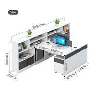 Luxe 1.5m modulaire blanc moderne Mdf exécutif bureau bureau intelligent en forme de L meubles Table gestionnaire exécutif bureau bureau