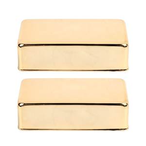 2 pièces Cache-pickup de <span class=keywords><strong>guitare</strong></span> électrique Humbucker à <span class=keywords><strong>double</strong></span> bobine, type fermé et scellé, en laiton doré - Product Image 3