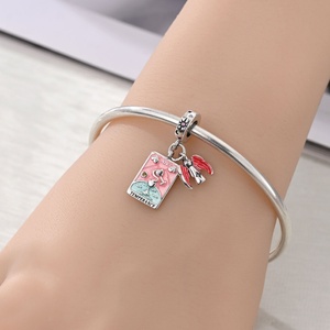 Colgante de Tarot con Diseño de Mago, Abalorio de Tarot Positivo, Accesorio para Pulsera de Joyería DIY, Chapado en Plata de Tungsteno PAC1640 - Product Image 4
