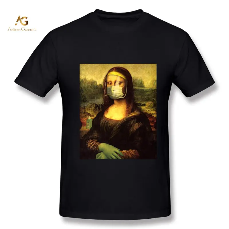 Mona Lisa Parodie Esthetische Tshirts Vintage Michelangelo Art Grappige T-shirts Voor Mannen 2020 Populaire T-shirt 100 Katoen