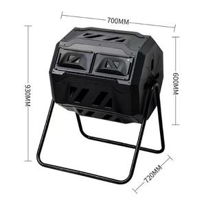Outdoor Garden <strong>Compost</strong> <strong>Bin</strong> 360&deg; <strong>Rotating</strong> Drum with Sliding Door BPA Free Fermentation Container for Organic Fertilizer - Product Image 2