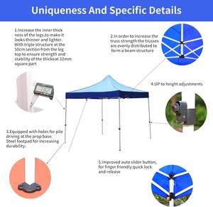 Nuevo Estilo Carpa <span class=keywords><strong>Plegable</strong></span> para Exterior tipo Gazebo 2x2 2x3 3x3 <span class=keywords><strong>3x4</strong></span> <span class=keywords><strong>3x4</strong></span>.5 3x6 a Precio de Fábrica y de Alta Calidad - Product Image 5