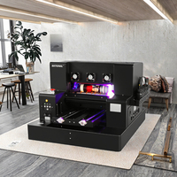 Nueva Impresora DTF de Cama Plana con Tinta UV A3/A4 Totalmente Automática para Impresión de Tazas, Botellas y Adhesivos de Película AB
