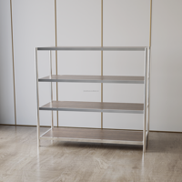 Étagère de présentation de chaussures personnalisable, vitrine murale pour chaussures, armoire murale pour magasin de chaussures, étagère pour chaussures de sport argentée