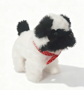 Adorabile Cane di Peluche con Baffi - Giocattolo Interattivo che Cammina e Abbaia 15x8x16cm in Plastica e Cotone - Product Image 4