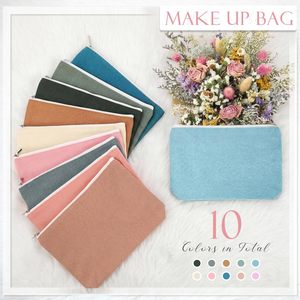 Beauty Cotton <b>Make</b> up Travel Bag Wholesale Gold Zipper Canvas Cosmetic Bag With Tassel Custom Logo - Product Image 4