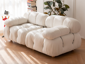 Dareko Design moderne Mario <span class=keywords><strong>Bellini</strong></span> Boucle canapé modulaire en forme de L meuble de salon en velours compressé dans la boîte - Product Image 4