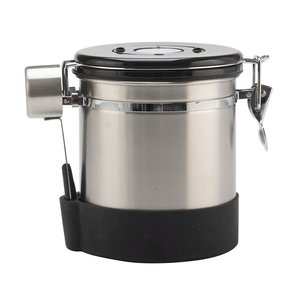<b>Coffee</b> <b>Canister</b> for Ground <b>Coffee</b>, Silicone Base, Espresso Airtight Storage <b>Coffee</b> <b>Canister</b> - Product Image 1