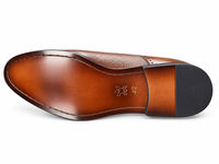 Chaussures habillées Oxford pour hommes en cuir véritable à lacets, grain de galet, style Brogue, semelle en caoutchouc, pour le bureau